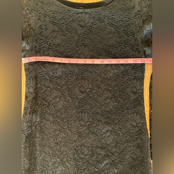 Audrey 3+1 Black Lace Sheath Mini with Belled Sleeves - Picture 9 of 10